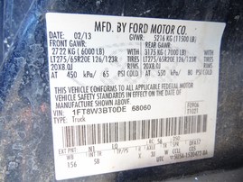 2013 Ford F-350 Lariat Navy Blue Crew Cab 6.7L Turbo Diesel AT 4WD #F22919